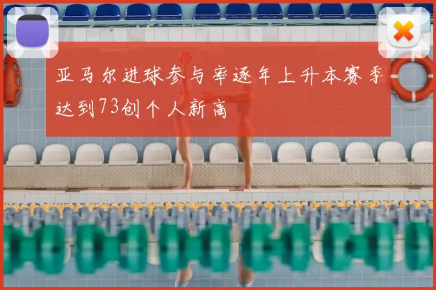 亚马尔进球参与率逐年上升本赛季达到73创个人新高